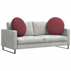 Cuscini per Seduta 2 pcs Rosso Vino Ø80 x 29 cm Tessuto
