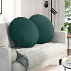 Cuscini per Seduta 2 pcs Verde Scuro Ø80 x 29 cm Tessuto