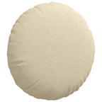 Cuscini per Seduta 2 pcs Crema Ø80 x 29 cm Tessuto