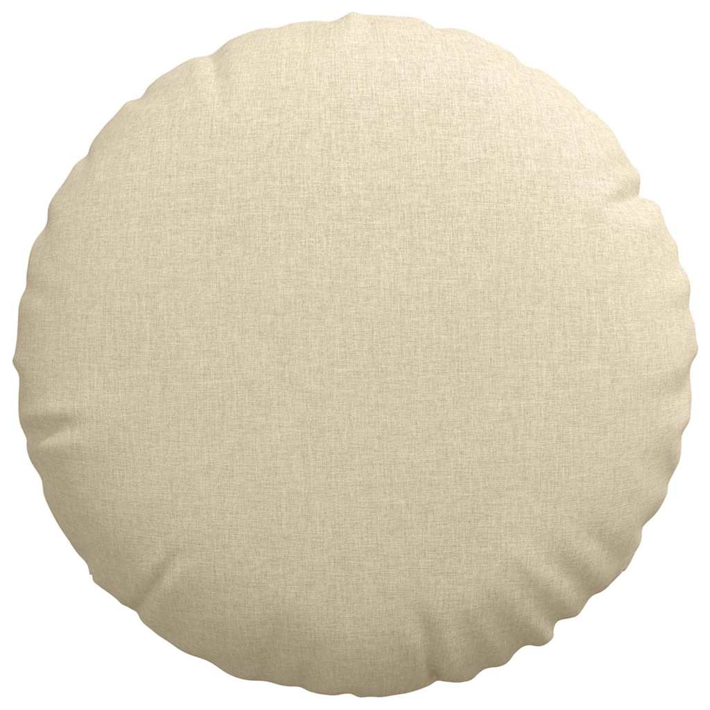 Cuscini per Seduta 2 pcs Crema Ø80 x 29 cm Tessuto