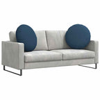 Cuscini per Seduta 2 pcs Blu Ø80 x 29 cm Tessuto