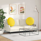 Cuscini per Seduta 2 pcs Giallo Chiaro Ø80 x 29 cm Tessuto