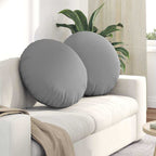 Cuscini per Seduta 2 pcs Grigio Nuvola Ø80 x 29 cm Tessuto