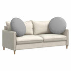 Cuscini per Seduta 2 pcs Grigio Nuvola Ø80 x 29 cm Tessuto