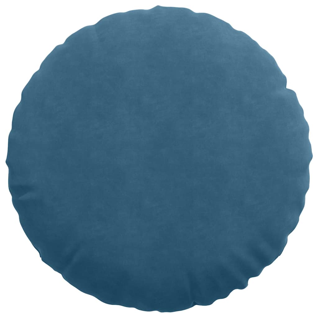 Cuscini per Seduta 2 pcs Blu Ø 80 x 29 cm Velluto