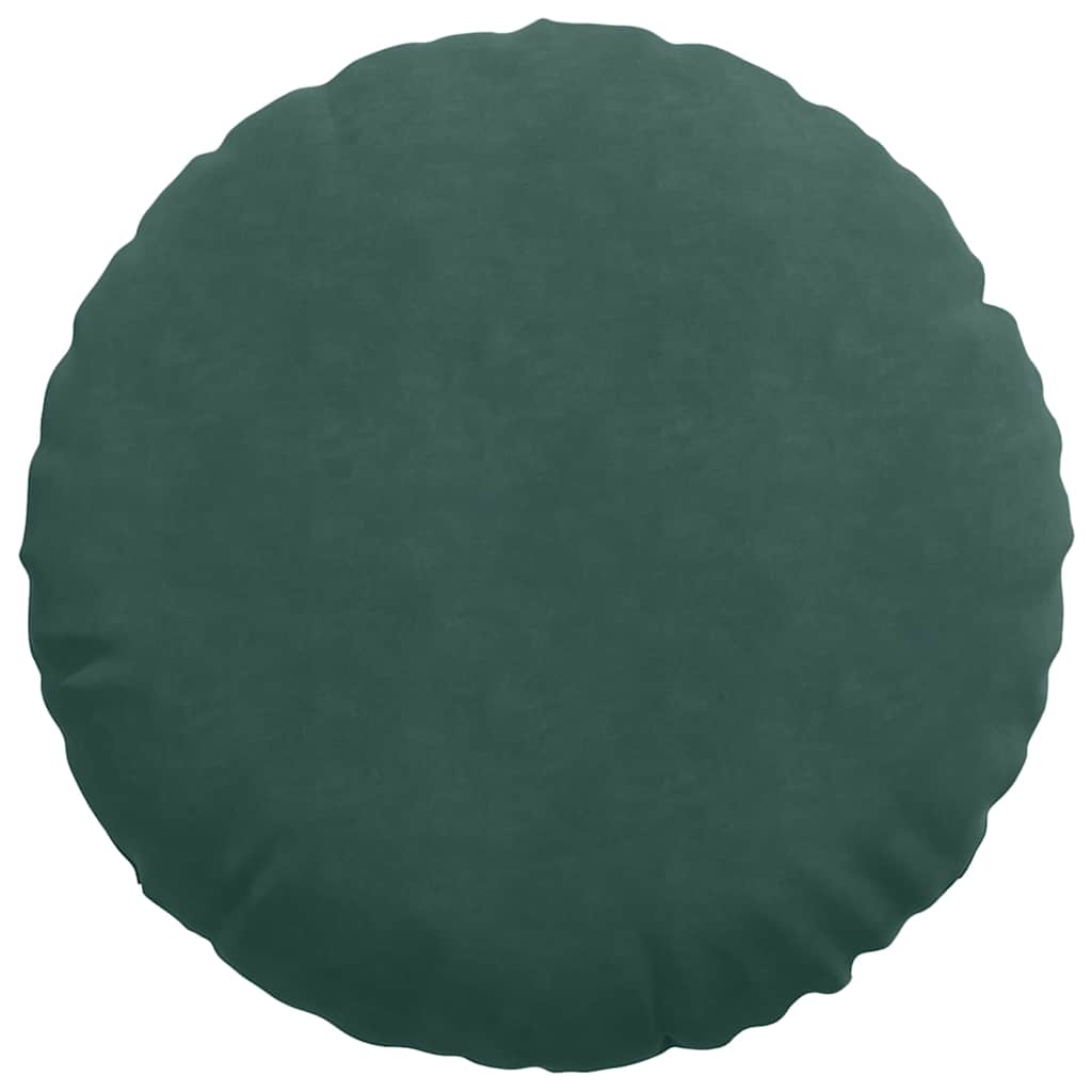 Cuscini per Seduta 2 pcs Verde Scuro Ø 80 x 29 cm Velluto