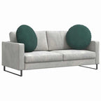 Cuscini per Seduta 2 pcs Verde Scuro Ø 80 x 29 cm Velluto