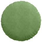 Cuscini per Seduta 2 pcs Verde chiaro Ø 40 x 13 cm Velluto