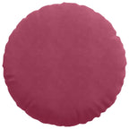 Cuscini per Seduta 2 pcs Rosso Vino Ø 80 x 29 cm Velluto
