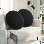 Cuscini per Seduta 2 pcs Nero Ø 80 x 29 cm Velluto
