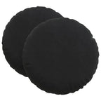 Cuscini per Seduta 2 pcs Nero Ø 80 x 29 cm Velluto