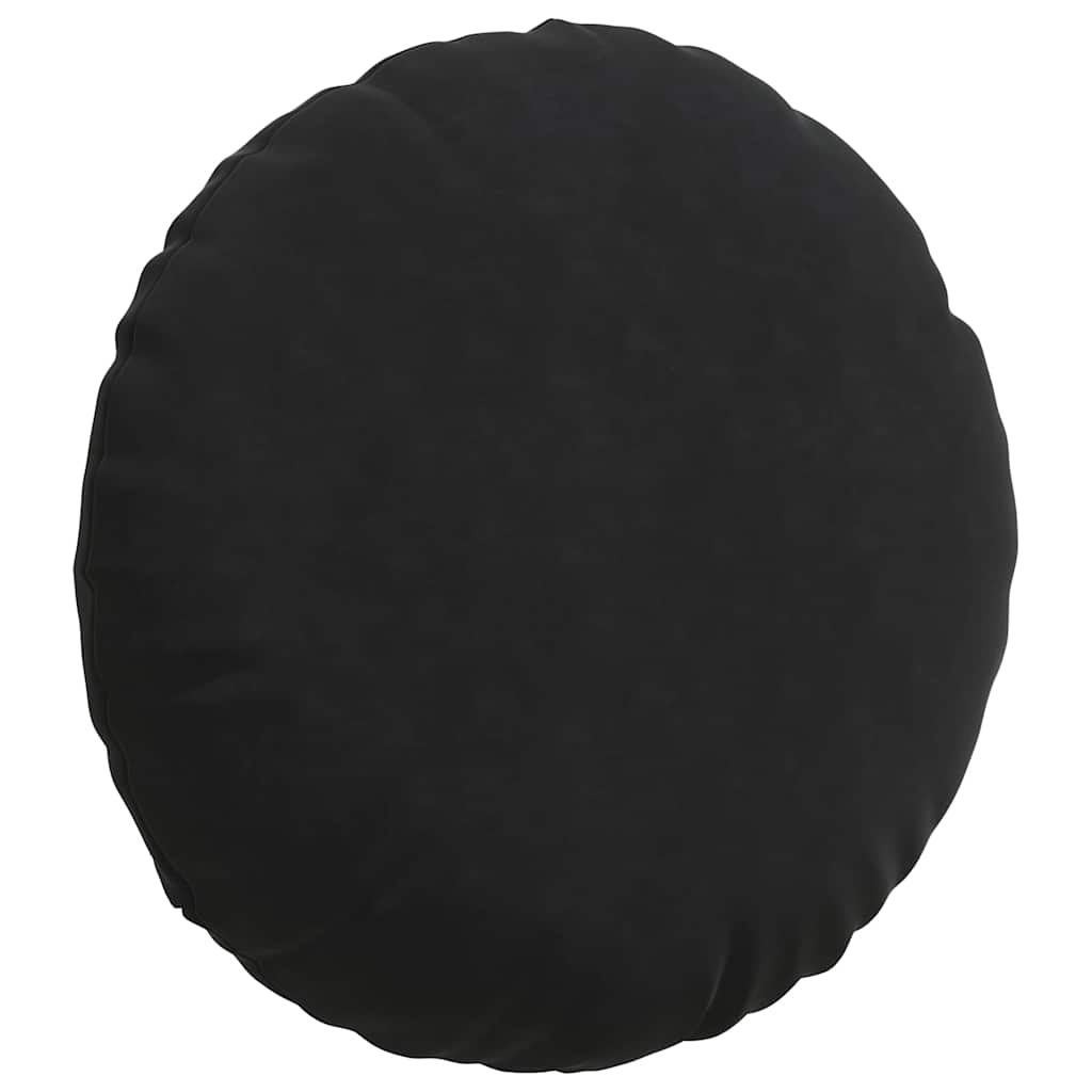 Cuscini per Seduta 2 pcs Nero Ø 80 x 29 cm Velluto