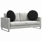 Cuscini per Seduta 2 pcs Nero Ø 80 x 29 cm Velluto