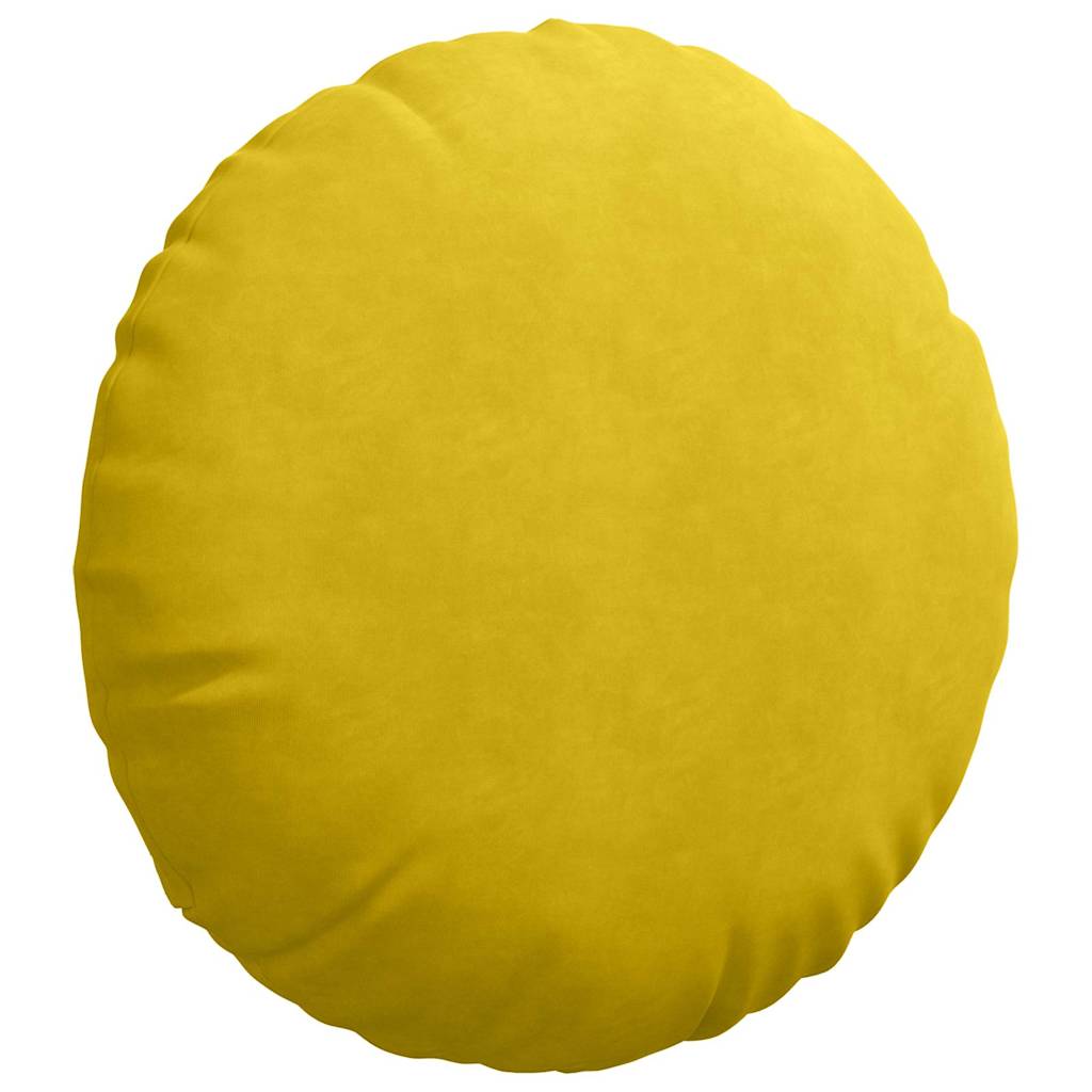 Cuscini per Seduta 2 pcs Giallo Ø 80 x 29 cm Velluto