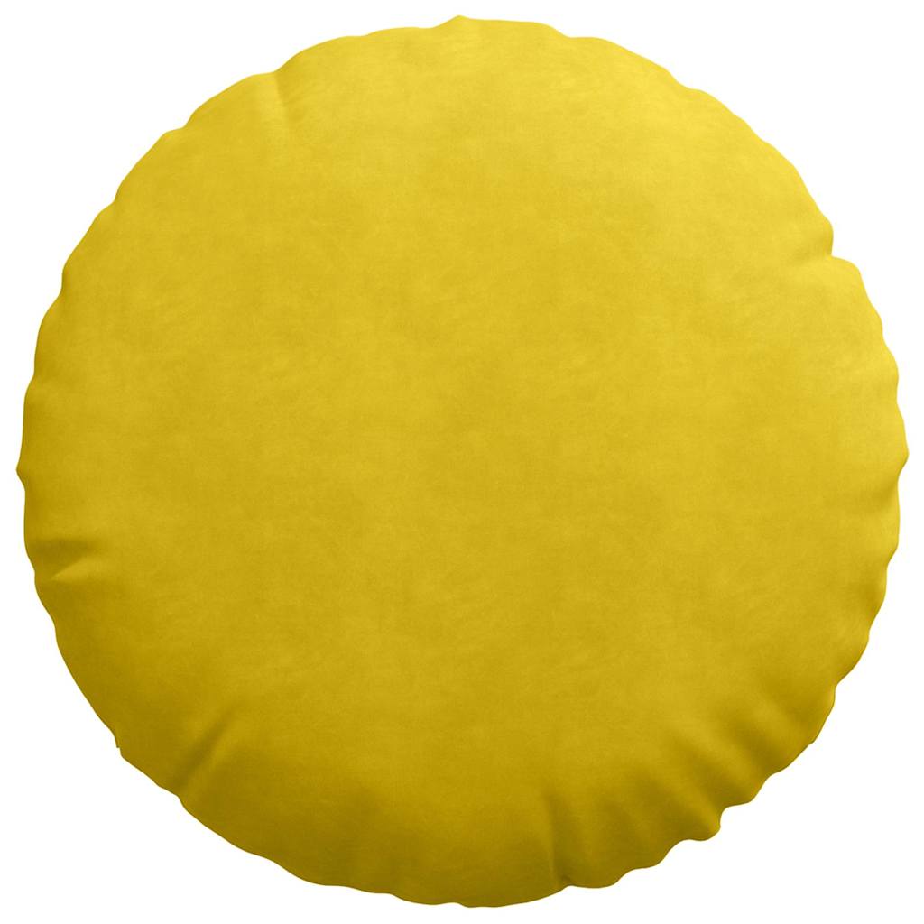 Cuscini per Seduta 2 pcs Giallo Ø 80 x 29 cm Velluto