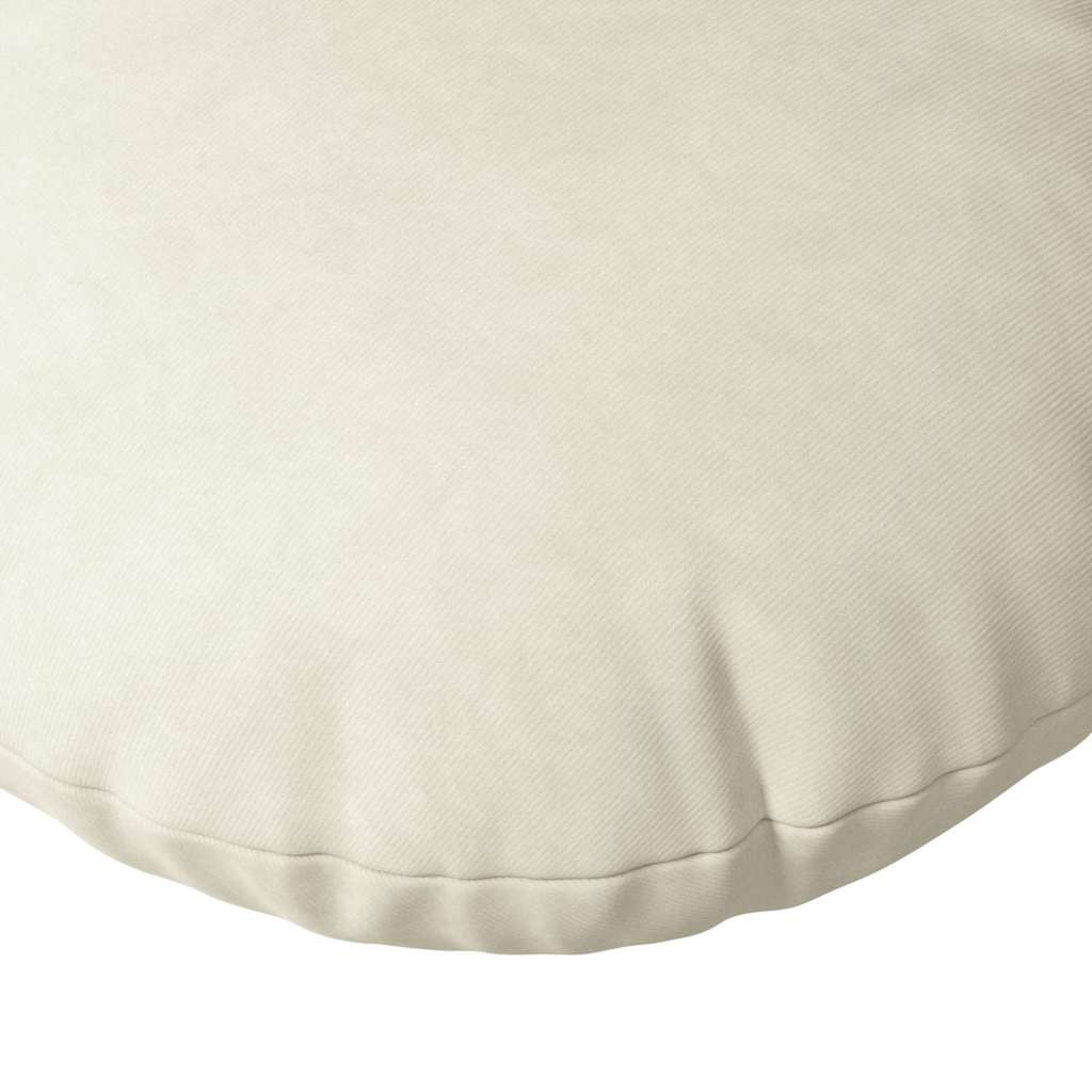 Cuscini per Seduta 2 pcs Crema Ø 80 x 29 cm Velluto
