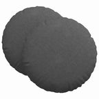 Cuscini per Seduta 2 pcs Grigio scuro Ø 80 cm Tessuto in Cords