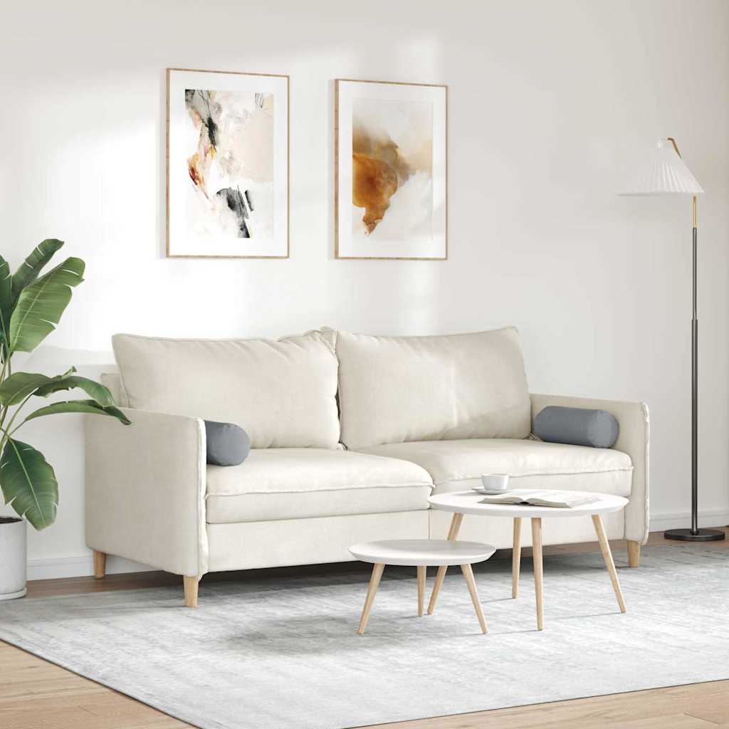 Cuscini a rullo 2 pcs Grigio chiaro Ø 15 x 40 cm Tessuto