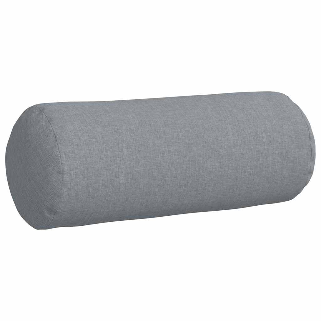Cuscini a rullo 2 pcs Grigio chiaro Ø 15 x 40 cm Tessuto
