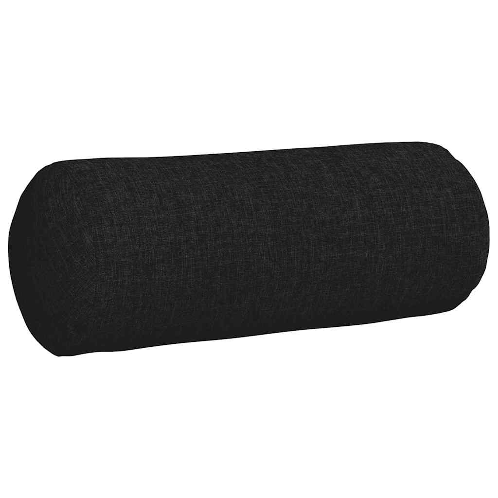 Cuscini a rullo 2 pcs Nero Ø 15 x 40 cm Tessuto