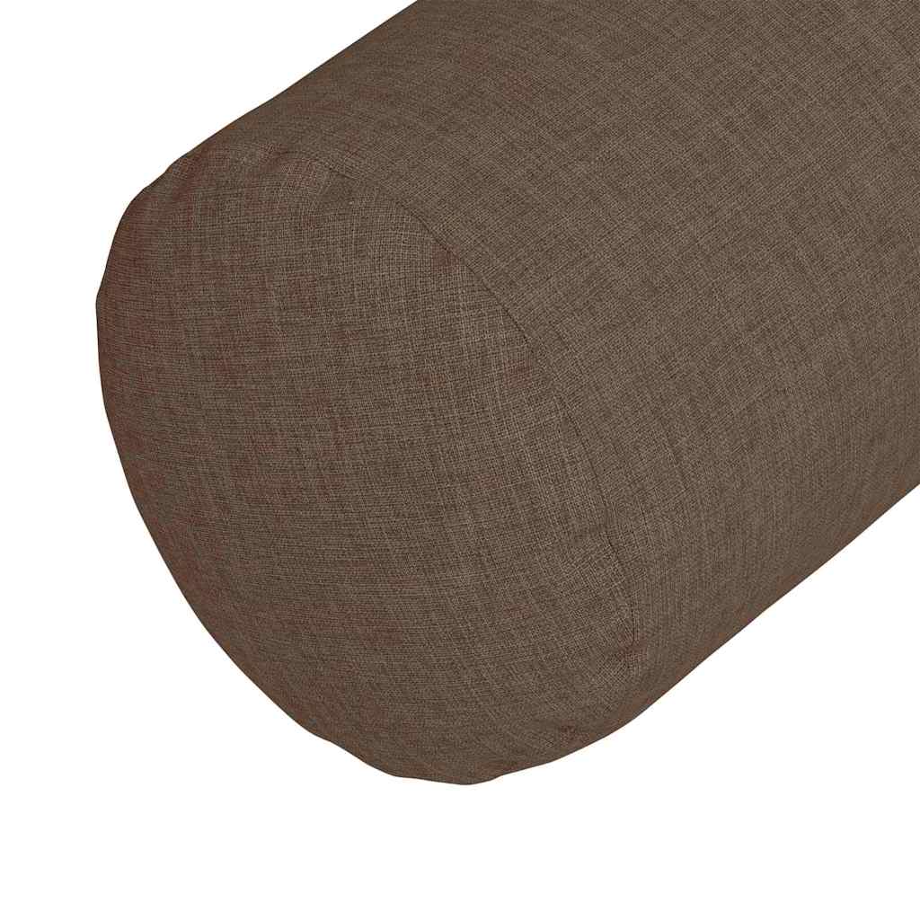 Cuscini a rullo 2 pcs Marrone Ø 15 x 40 cm Tessuto