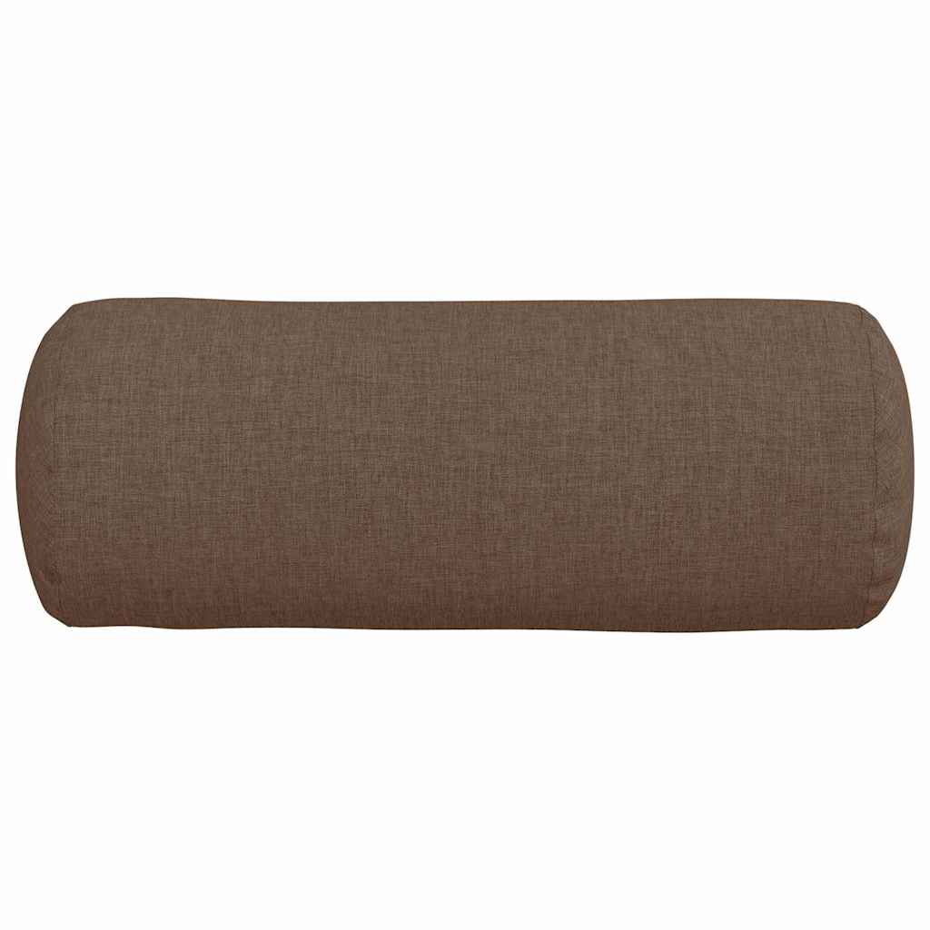 Cuscini a rullo 2 pcs Marrone Ø 15 x 40 cm Tessuto