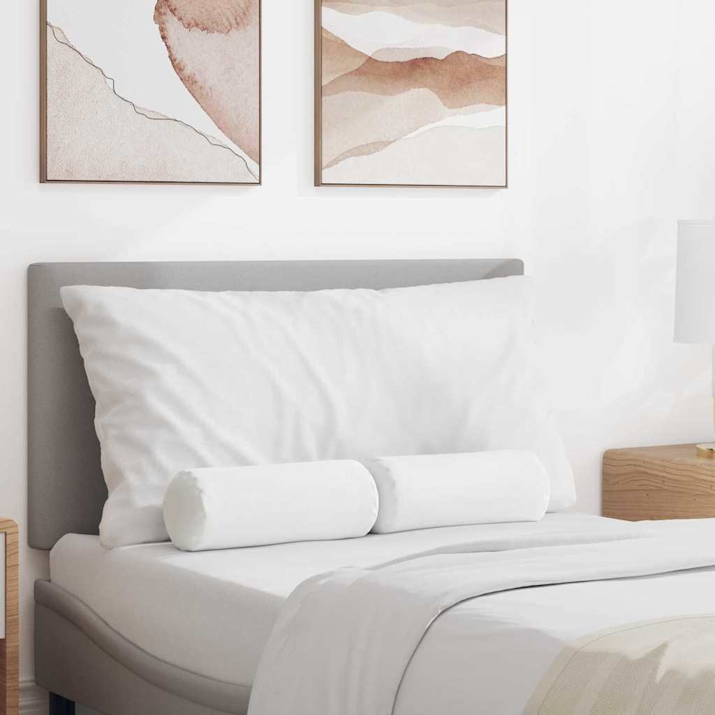Cuscini a rullo 2 pcs Bianco Ø 15 x 40 cm Tessuto