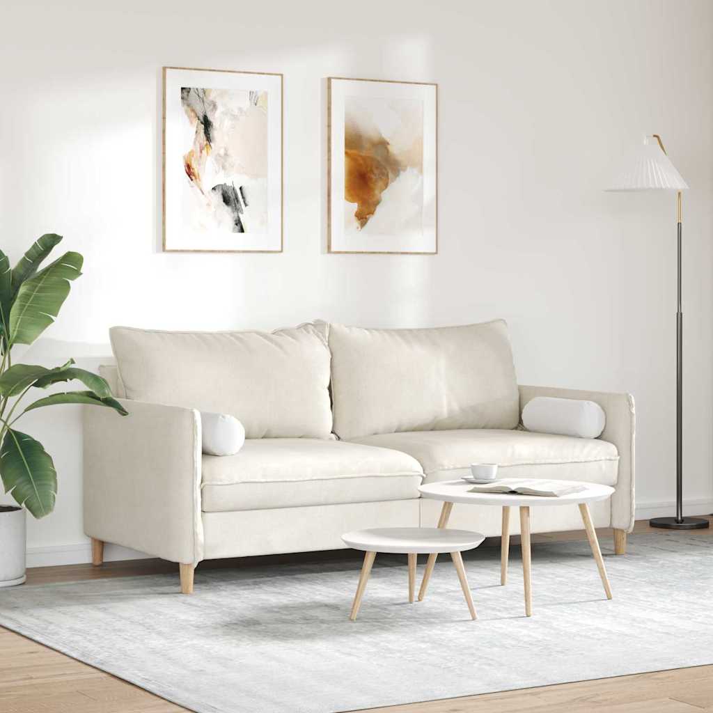 Cuscini a rullo 2 pcs Bianco Ø 15 x 40 cm Tessuto