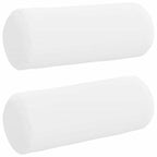 Cuscini a rullo 2 pcs Bianco Ø 15 x 40 cm Tessuto