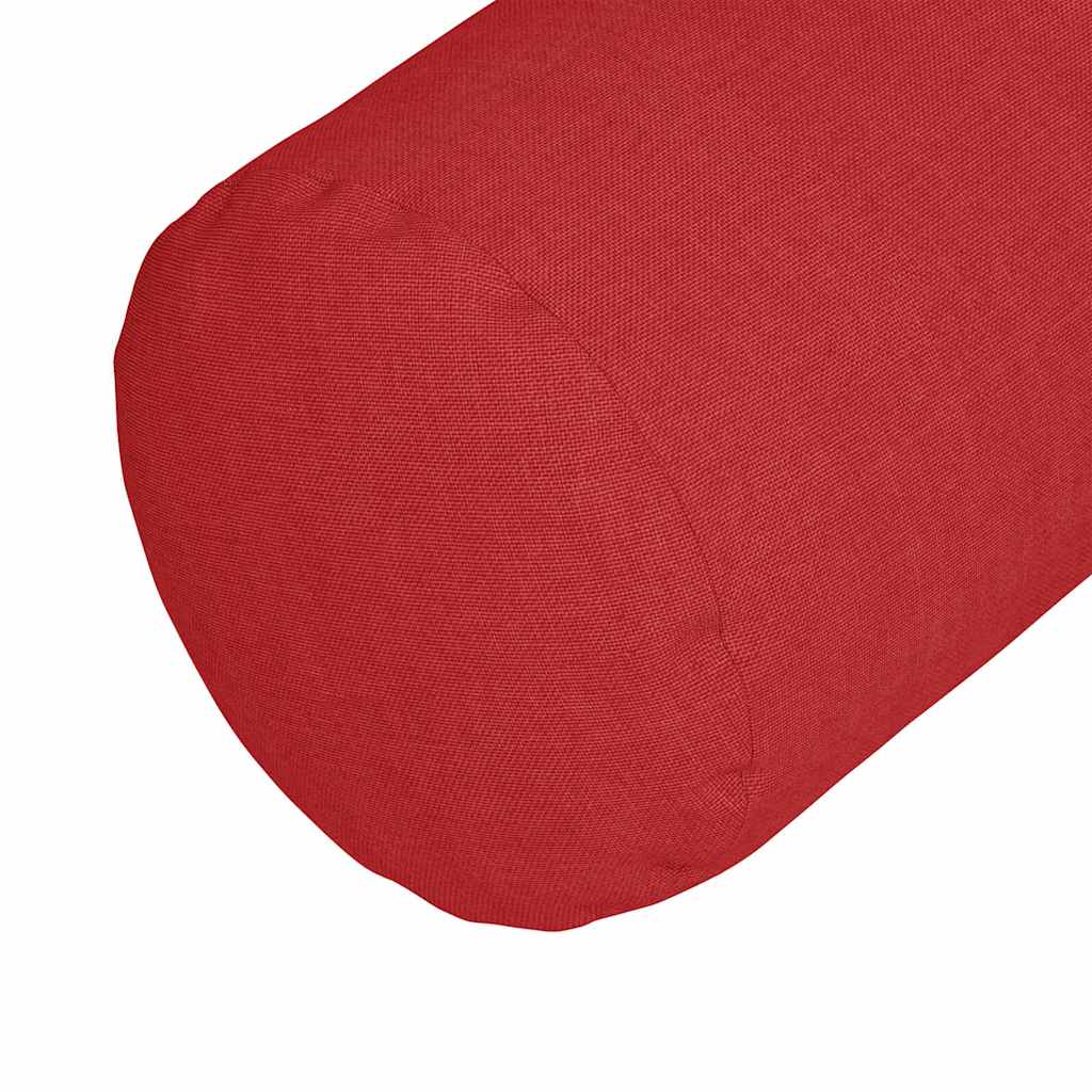 Cuscini a rullo 2 pcs Rosso Ø 15 x 40 cm Tessuto