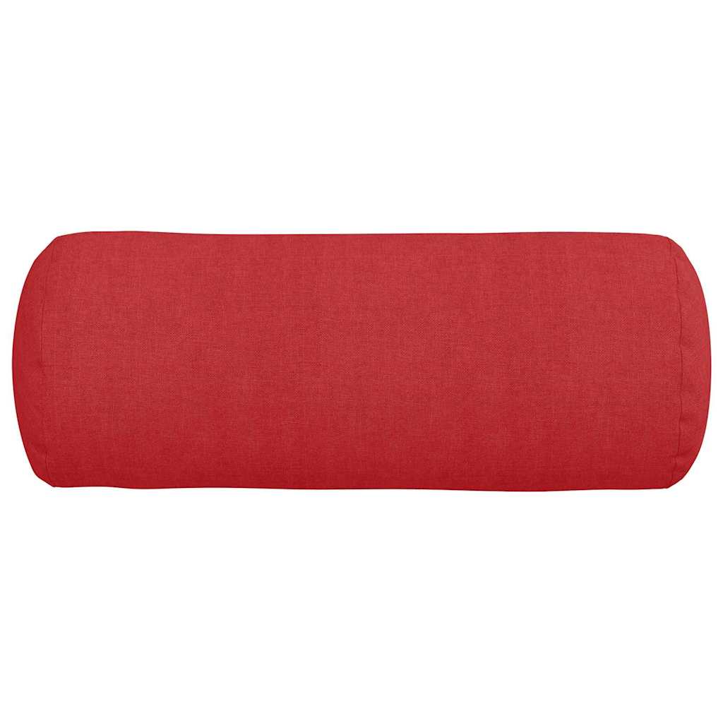 Cuscini a rullo 2 pcs Rosso Ø 15 x 40 cm Tessuto