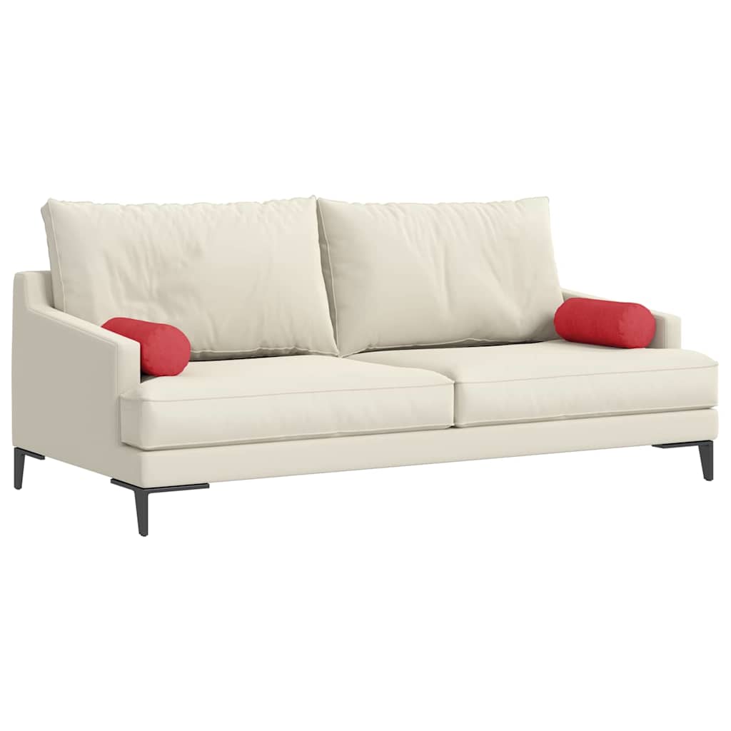Cuscini a rullo 2 pcs Rosso Ø 15 x 40 cm Tessuto