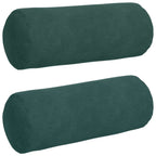 Cuscini a rullo 2 pcs Verde Scuro Ø 15 x 40 cm Tessuto in Cords
