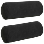 Cuscini a rullo 2 pcs Nero Ø 15 x 40 cm Tessuto in Cords
