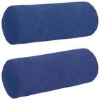 Cuscini a rullo 2 pcs Blu Polizia Ø 15 x 40 cm Tessuto in Cords