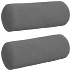 Cuscini a rullo 2 pcs Grigio scuro Ø 15 x 40 cm