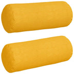 Cuscini a rullo 2 pcs Giallo Chiaro Ø 15 x 40 cm