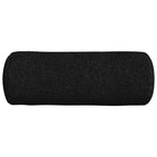 Cuscini a rullo 2 pcs Nero Ø 25 x 70 cm Tessuto