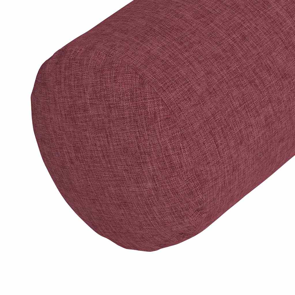 Cuscini a rullo 2 pcs Rosso Vino Ø 25 x 70 cm Tessuto