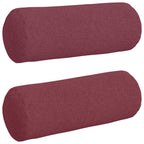 Cuscini a rullo 2 pcs Rosso Vino Ø 25 x 70 cm Tessuto