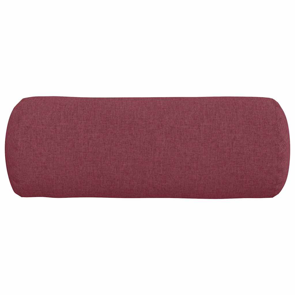 Cuscini a rullo 2 pcs Rosso Vino Ø 25 x 70 cm Tessuto