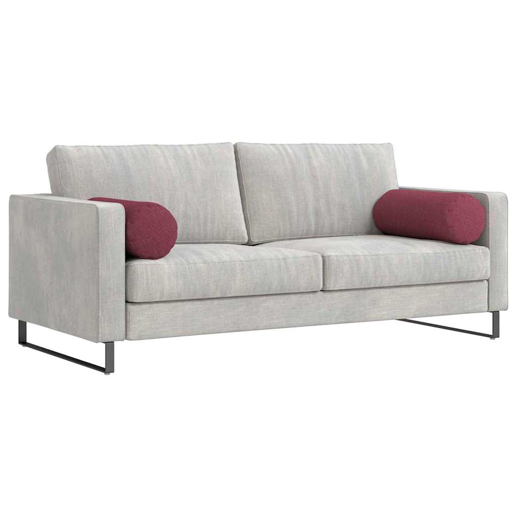 Cuscini a rullo 2 pcs Rosso Vino Ø 25 x 70 cm Tessuto