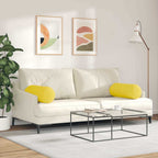 Cuscini a rullo 2 pcs Giallo Chiaro Ø 25 x 70 cm Tessuto