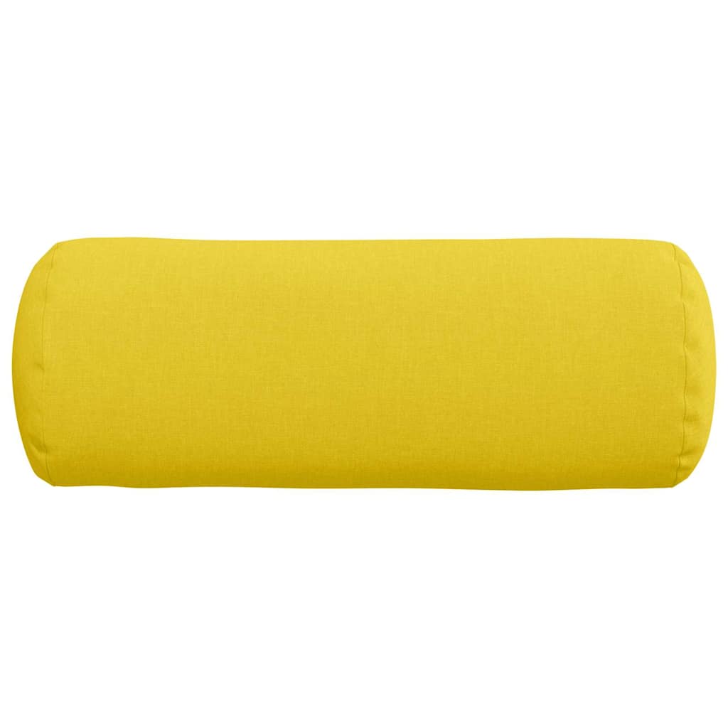 Cuscini a rullo 2 pcs Giallo Chiaro Ø 25 x 70 cm Tessuto