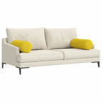 Cuscini a rullo 2 pcs Giallo Chiaro Ø 25 x 70 cm Tessuto