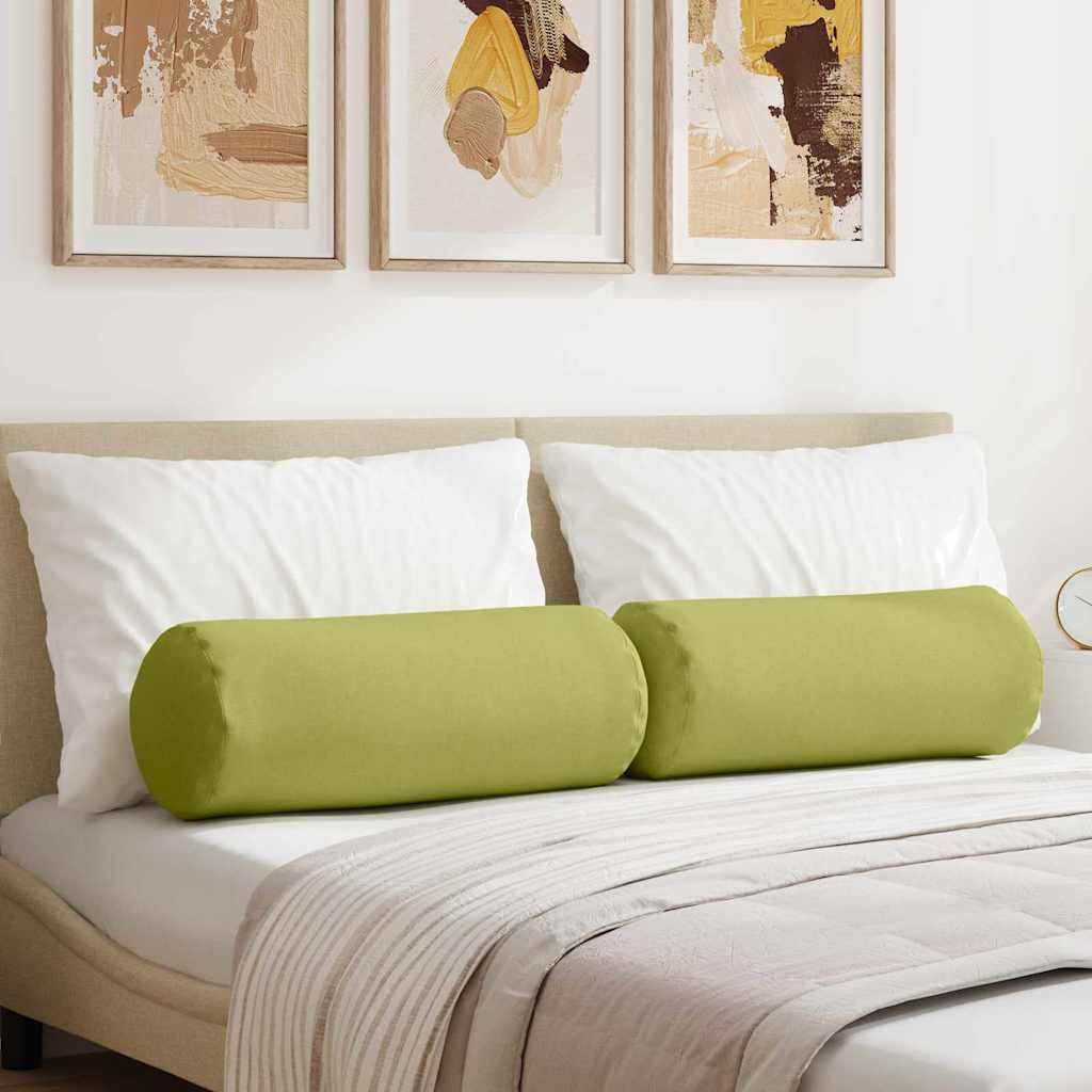 Cuscini a rullo 2 pcs Verde chiaro Ø 25 x 70 cm Tessuto
