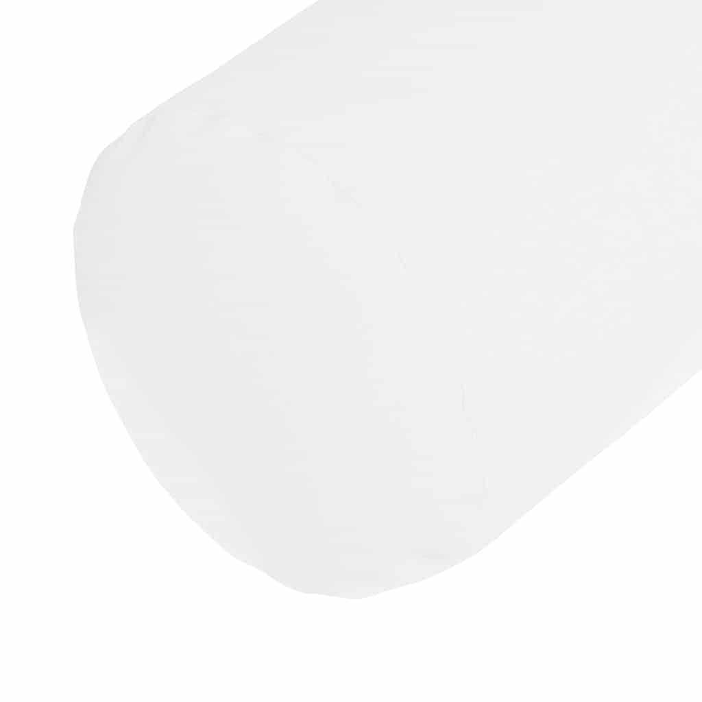 Cuscini a rullo 2 pcs Bianco Ø 25 x 70 cm Tessuto