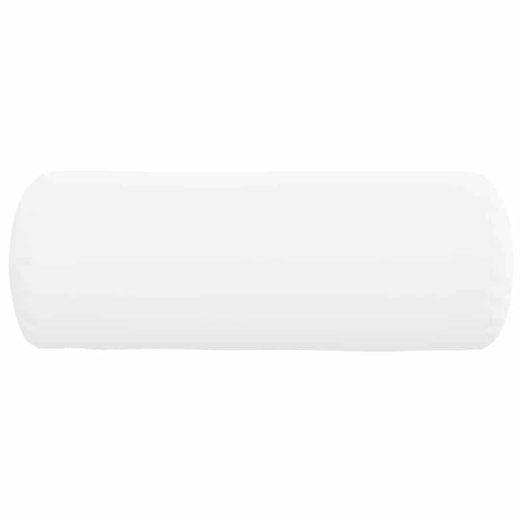 Cuscini a rullo 2 pcs Bianco Ø 25 x 70 cm Tessuto