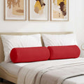 Cuscini a rullo 2 pcs Rosso Ø 25 x 70 cm Tessuto