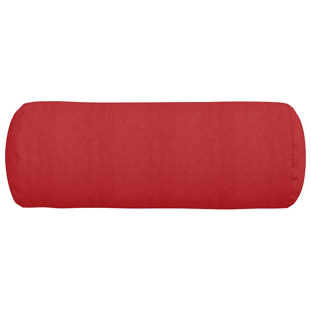 Cuscini a rullo 2 pcs Rosso Ø 25 x 70 cm Tessuto